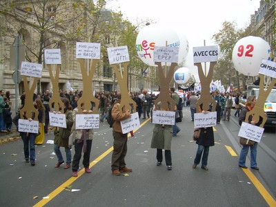 Foto manifestazione sciopero parigi
