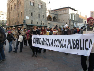 7 - manifestazione 14 febbraio 2009, Bologna, "io amo la scuola pubblica"